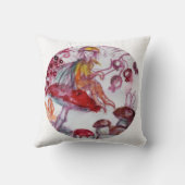 魔法キノコ紅白フローラファンタジー クッション (裏面)