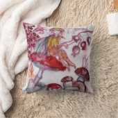 魔法キノコ紅白フローラファンタジー クッション (ブランケット)