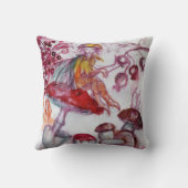 魔法キノコ紅白フローラファンタジー クッション (裏面)