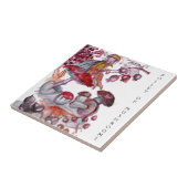 魔法キノコ紅白フローラファンタジー タイル (側面)