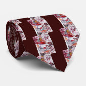 魔法キノコ紅白フローラファンタジー ネクタイ (ロール)