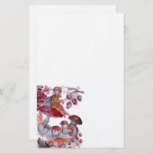 魔法キノコ紅白フローラファンタジー 便箋 (正面/裏面)