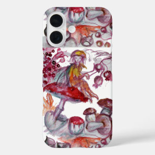 魔法キノコ紅白フローラファンタジー iPhone 16ケース