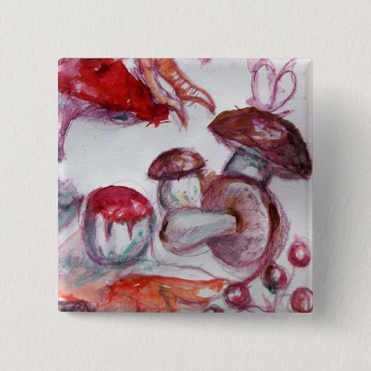 魔法キノコ類詳細 缶バッジ (正面)