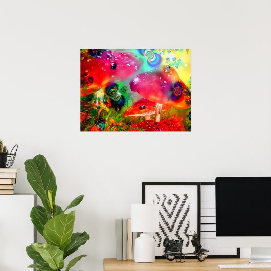 魔法キノコ – ポスター (ホームオフィス)