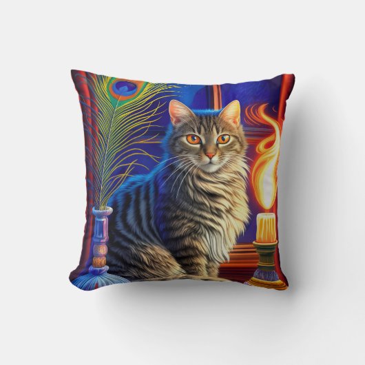 魔法キャットアンドスイング幽霊ハロウィン クッション (正面)