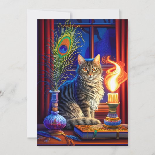 魔法キャットアンドスイング幽霊ハロウィン 招待状 (正面)