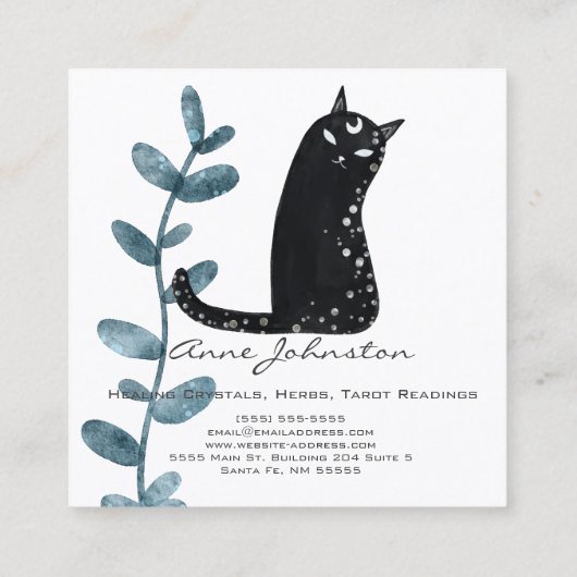 魔法キャットスクエアビジネスカード スクエア名刺 (裏面)