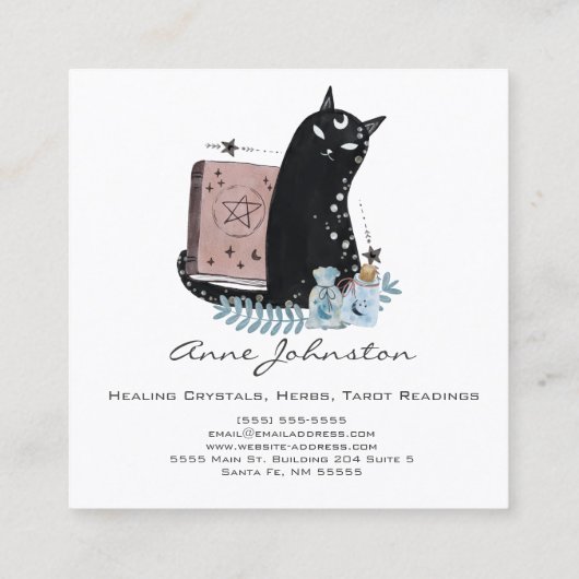 魔法キャットスクエアビジネスカード スクエア名刺 (裏面)