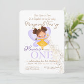 魔法キングダムフェアリー – プリンセス1st誕生日パーティー 招待状 (スタンド正面)