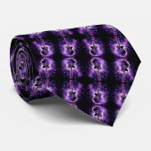 魔法ギターネックタイモダン – パープルブラック ネクタイ (ロール)