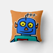 魔法クライアンズブルーロボット装飾用クッションクッション クッション (裏面)