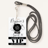 魔法クリスタルボール占い師パーティーVIPパス バッジ (裏面ランヤード)