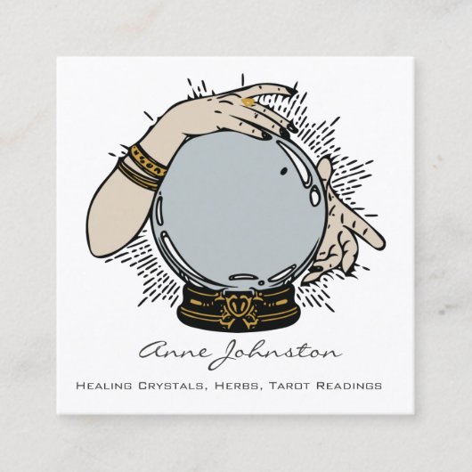 魔法クリスタルボール&ハンズスクエア名刺 スクエア名刺 (正面)