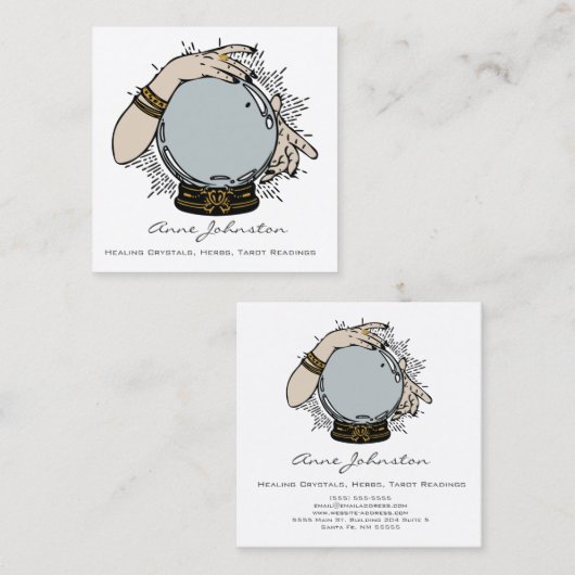 魔法クリスタルボール&ハンズスクエア名刺 スクエア名刺 (正面/裏面)