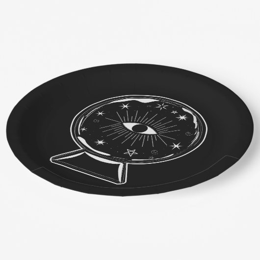 魔法クリスタルボールscry見る目が全てを伝える ペーパープレート (アングル)