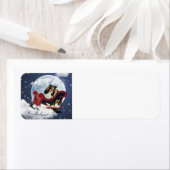 魔法クリスマスシェットランド・ シープドッグ ラベル (インサイチュ)