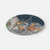 魔法クリスマスフレンズパーソナライズされた ペーパープレート (アングル)