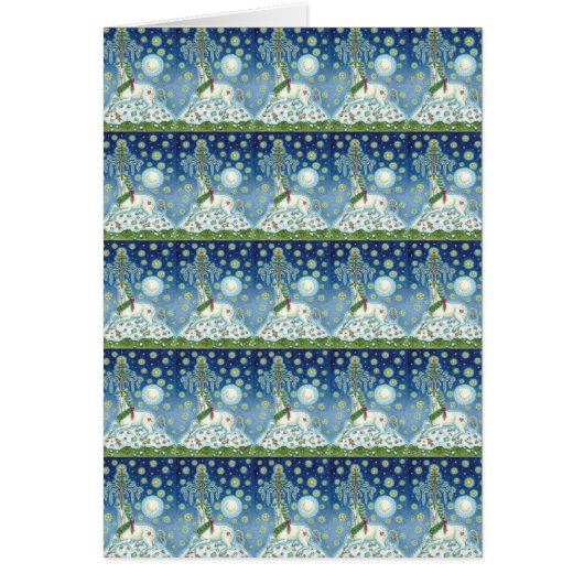 魔法クリスマスユニコーンホリディグリーティングカードB (正面)