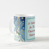 魔法クリスマスユニコーン、ホリデーホースクラシックマグ コーヒーマグカップ (正面左)