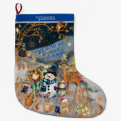 魔法クリスマス雪だるま&フレンズ ラージクリスマスストッキング (正面)