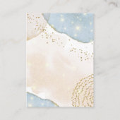 魔法グリッター抽象芸術モダンベビーシャワー エンクロージャーカード (裏面)