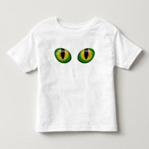 魔法グリーンイエローキャットアイズガールトドラーベビーキッド トドラーTシャツ