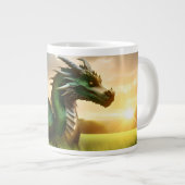 魔法グリーンドラゴンファンタジー ジャンボコーヒーマグカップ (正面右)