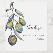 魔法グリーンブルーオリーブ水カラーハンド絵を描 ワインラベル (シングルラベル)