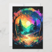 魔法グローブボヘミアン誕生日 招待状 (裏面)