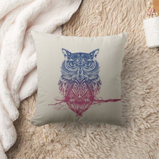 魔法ケルトフクロウ クッション (ブランケット)