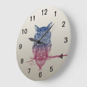 魔法ケルトフクロウ ラージ壁時計 (傾斜)