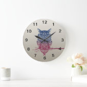 魔法ケルトフクロウ ラージ壁時計 (ホーム)