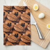 魔法コーヒー豆 キッチンタオル (四つ折り)