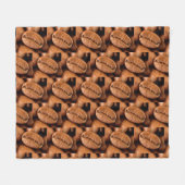 魔法コーヒー豆 フリースブランケット (正面(横))