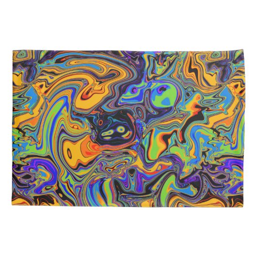 魔法サイケデリック模様 枕カバー (裏面)