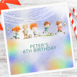 魔法サッカーの誕生日ゲーム スタンダードランチョンナプキン