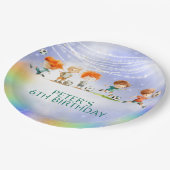 魔法サッカーの誕生日ゲーム ペーパープレート (アングル)