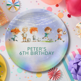 魔法サッカーの誕生日ゲーム ペーパープレート