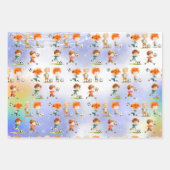 魔法サッカーの誕生日ゲーム ラッピングペーパーシート (正面2)