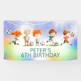 魔法サッカーの誕生日ゲーム 横断幕