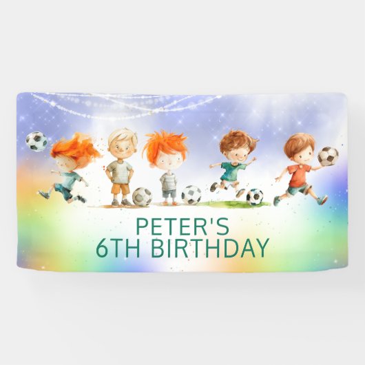 魔法サッカーの誕生日ゲーム 横断幕 (横)