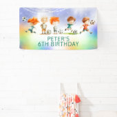 魔法サッカーの誕生日ゲーム 横断幕 (インサイチュ)