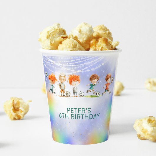 魔法サッカーの誕生日ゲーム 紙コップ