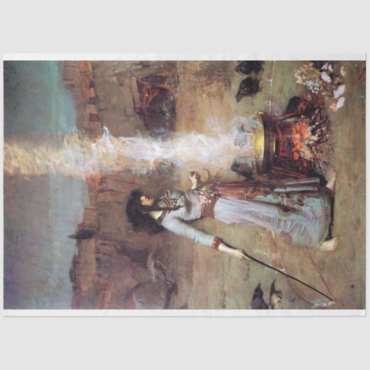 魔法サークル、ジョン・ウィリアム・ウォーターハウス 薄葉紙 (正面)