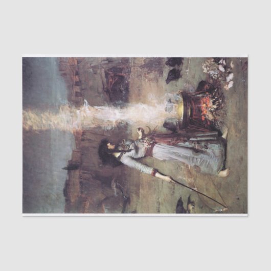 魔法サークルbyジョン・ウィリアム・ウォーターハウス–1886 薄葉紙 (正面)