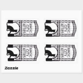 魔法シティ猫ちゃんシール 長方形シール (シート)