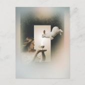 魔法シュールレアル茶とホワイトバニー ポストカード (正面)