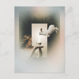 魔法シュールレアル茶とホワイトバニー ポストカード