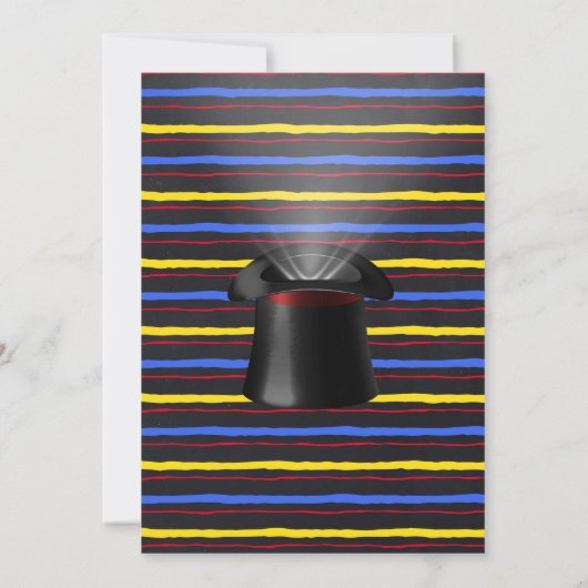 魔法ショーとプール誕生日bash子供パーティー 招待状 (裏面)